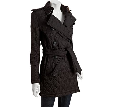 burberry double breasted quilted trench coat|black burberry trench coat.